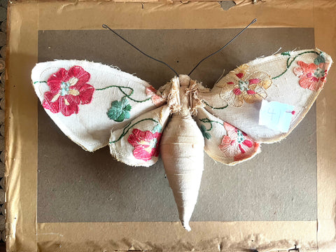 Small Textile Moth Wall Sculpture '41'
