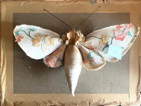 Small Textile Moth Wall Sculpture '42'