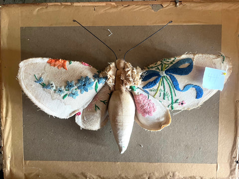 Small Textile Moth Wall Sculpture '44'