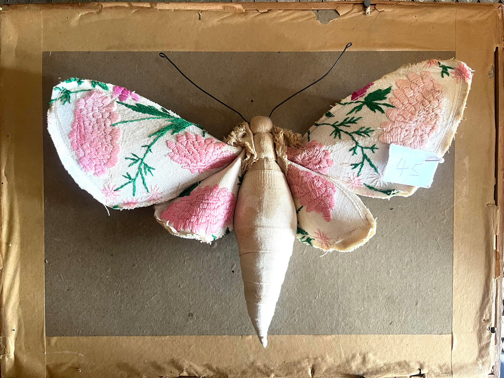 Small Textile Moth Wall Sculpture '45'