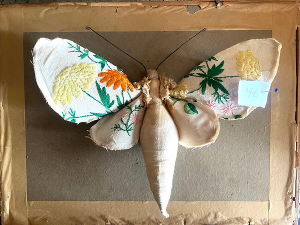 Small Textile Moth Wall Sculpture '46'