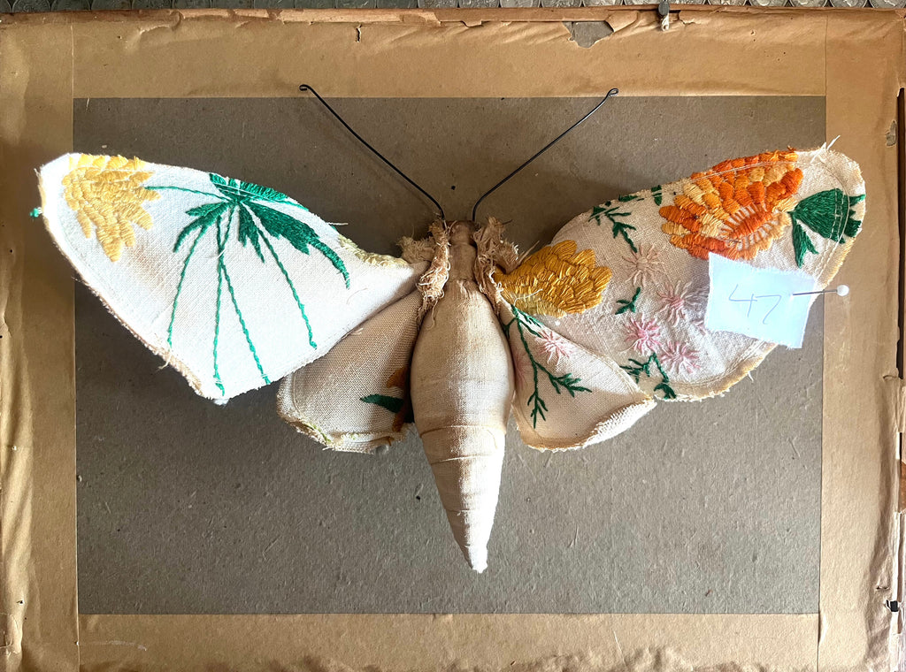 Small Textile Moth Wall Sculpture '47'