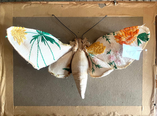 Small Textile Moth Wall Sculpture '47'