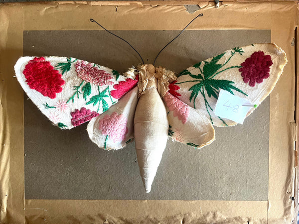 Small Textile Moth Wall Sculpture '48'