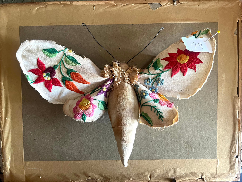 Small Textile Moth Wall Sculpture '49'