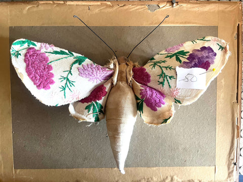 Small Textile Moth Wall Sculpture '50'