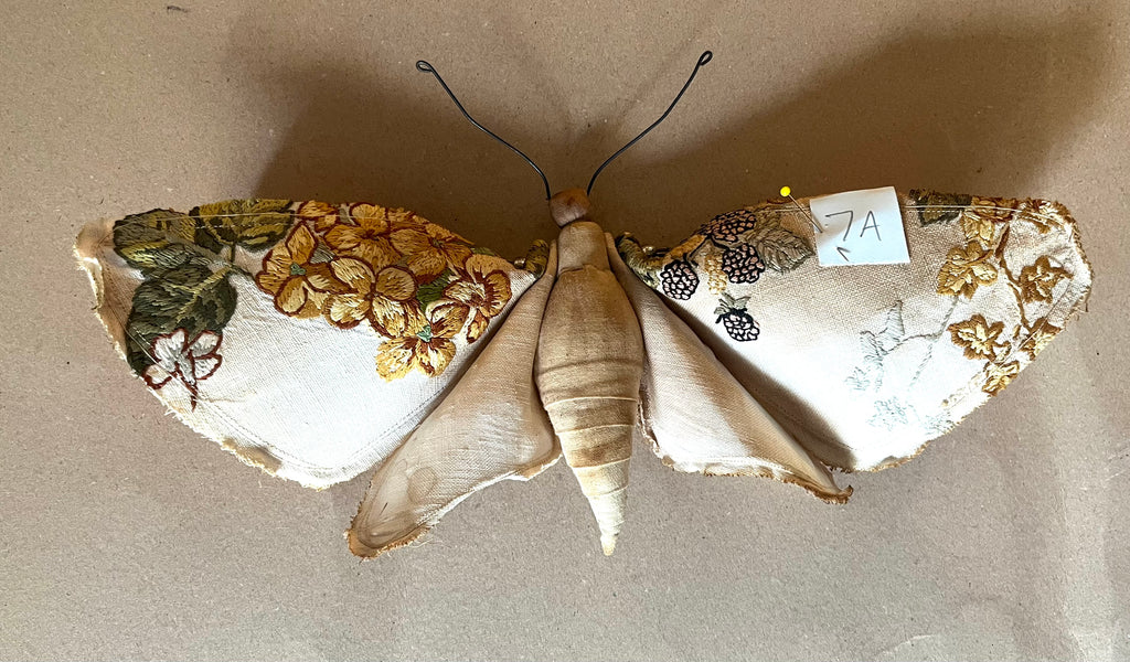 Small Textile Moth Wall Sculpture '7A'