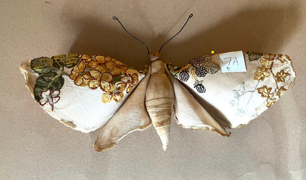Small Textile Moth Wall Sculpture '7A'