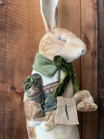Large Hare Doll  Christmas Number '1' by Mister Finch