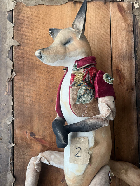 Large Fox Doll  Christmas Number '2' by Mister Finch