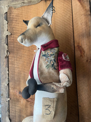 Large Fox Doll  Christmas Number '3' by Mister Finch