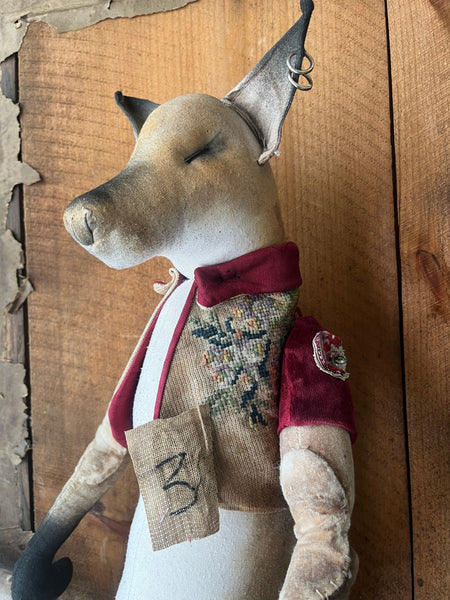 Large Fox Doll  Christmas Number '3' by Mister Finch