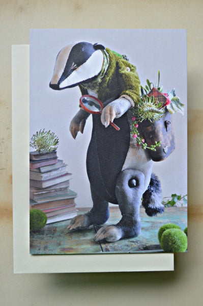 Botany Badger Card By Mister Finch