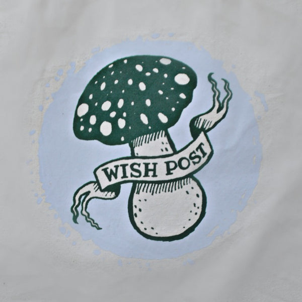 Cream Cotton Tote Bag With Wish Post Logo