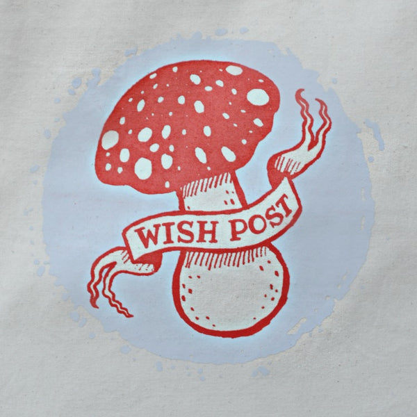 Cream Cotton Tote Bag With Wish Post Logo